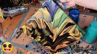 11 Color Dirty Pour Technique (No Floetrol, Water, Or Mixing Medium) Fluid Art | Acrylic Pour