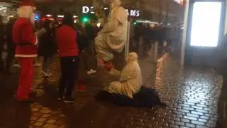 Most amazing levitating human statue ever!
