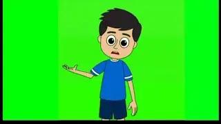 Cartoon talking character boy green screen | no copyright | cartoon talking boy free