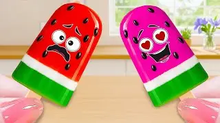 Amazing Rainbow Ice Cream Popsicles🍦 How To Make Mini Rainbow Ice Cream 🌈 Tiny Cake