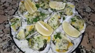 Les huitres gratinées au four طريقة تحضير المحار في الفرن