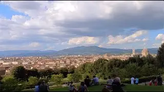 Walk from the Boboli Gardens to see panoramic views of Florence, Italy from the Piazzale Michelangel