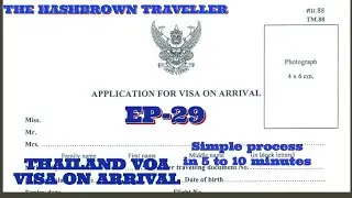 Thailand VOA (Visa on Arrival)| Ep 29| The Hashbrown Traveller #bangkok #thailand  #visaonarrival