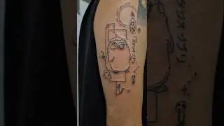 Dise&ntilde;ito personalizado de Studio Ghibli, qued&eacute; enamorada 😭🖤 #tattooapprentice #ghibliart #animeeart