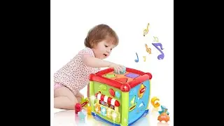 ADKD 6 in 1 Activity Cube Early Learning Shape Sorter with Music and Light