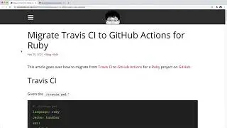 Migrate from Travis CI to GitHub Actions for a Ruby repository