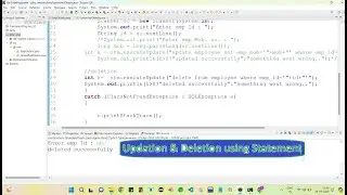 Updation Deletion Using Statement
