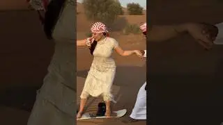 Sheikh&rsquo;s Daughter Tried Desert Slide in Dubai 🌴🏜️ | Shocking Fall 😱 #youtubeshorts #shortsfeed