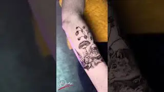 Waldboden Beeren Pilze MAus Natur Tattoo Dimi Old Dragon Ink