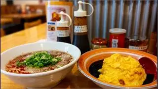 【激安!!絶品ラーメンにオムチャーハンが無料サービスの店を発見!!】オムたす OMUTASU ramen fried rice 大阪グルメ 福島 焼飯 チャーハン オムライス せんべろ