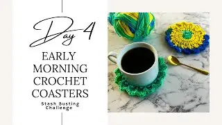 Quick & Easy Crochet a Coaster | Stash Buster Challenge #crochet #diy #crochetpattern