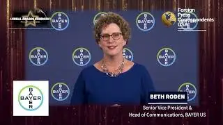 Senior VP of BAYER, Beth Roden addresses the Foreign Press Correspondents in the USA