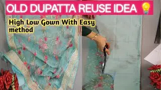 Old dupatta reuse idea 💡/ Kids Gown From Old Dupatta