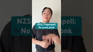 NZSL Fingerspell: No plonk plonk #deaf #hh #nzsl #māori #pasifika #asian #diversity #fyp