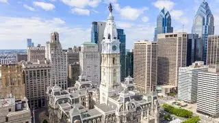 Drone footage of Philadelphia and Valley Forge - 2022