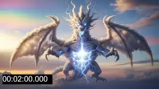 Fantasy Cloud Dragon Glowing with Lightningklllkllkkk