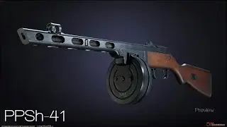 PPSh-41 (Soviet submachine gun designed by Georgy Shpagin)