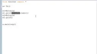 Simple program using Entry Class in Python