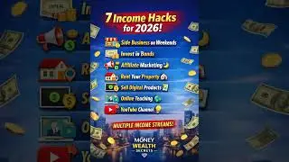 Money Wealth Secrets:7 Income Hacks for 2026💰 Build Multiple Income Streams. #PassiveIncome