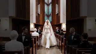 💍 1950s Bride Glides Down Aisle | Midcentury Wedding Magic #blonde #weddinginspiration