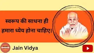स्वरूप की साधना ही हमारा ध्येय होना चाहिए ।