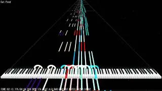 [Mini-Black MIDI] Hatsune Miku - Cat Food | Only My Black Score | 16.8k Notes | Video #300