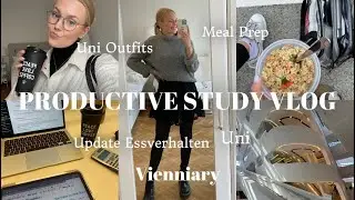 PRODUCTIVE STUDY VLOG I Uni Outfits, Update Essverhalten, Meal Prep I KathaMariie