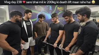 Mini vlog day 238♥️ | 26jan 🚩| chest day with bro 👊 | pr ye death lift kon Marne lag gya😂☠️#minivlog