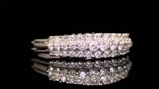 1/2 CTW Round Diamond Wedding Anniversary Band Ring in 14K White Gold