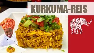 Mchele wa manjano - Kurkuma-Reis mit Linsen (vegan)