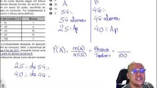 Enem matem&aacute;tica 2022 PPL Um curso preparat&oacute;rio para concursos tem duas turmas, A e B. Do total de al