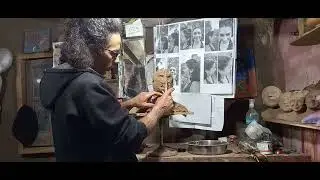 retratismo, modelado en arcilla. Guyandita (Inti) con su m&uacute;sica  