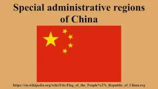 Special administrative regions of China