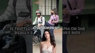 Is Tripti Dimri Doing Drama Or She Really Enjoys The Bike Ride #bollywood #triptidimri #lifestyle