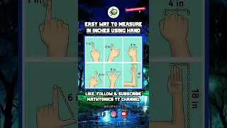 Easy Way to Measure In Inches Using your Hand | #handtrick #measurement #shorts #lifehacks