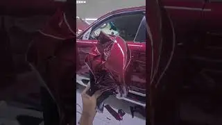 #Toyota Land Cruiser making cherry red color wrapping video