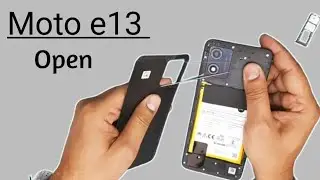Moto e13 Open / Back Panel Remove / Battery remove