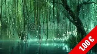 Emerald Willow Lagoon &mdash; Calm Forest Nature Stock Video (HD)