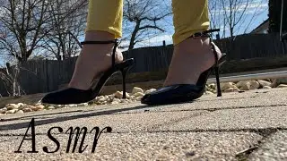 Asmr  Sleepy Heel Sounds Walking With Nature Background noise