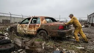 ASMR Car Restoration! Ford Crown Victoria Police Car | From Wrecked to Like New! 🛠️