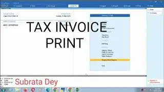 TAX INVOICE PRINT IN TALLY PRIME | how to print tax invoice