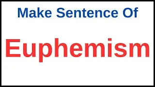 Euphemism In A Sentence | Euphemism In A Sentence Example | Use The Word Euphemism In A Sentence
