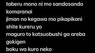 ボクは黒猫 (カラオケ) boku wa kuroneko( karaoke) I Am A Black Cat