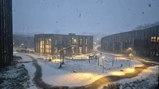 Relaxing Piano Music & Winter Snowfall in Copenhagen, Denmark