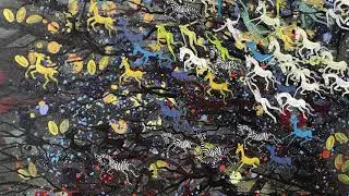 ZURAG 4-13 by OtGO 2017, acryl on canvas, 80 x 250 cm