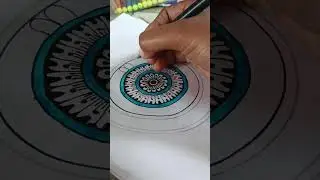 Draw with me🎀🌼easy mandala art#shorts#art#mandala