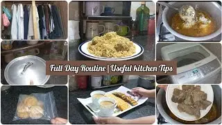 Desi Mom's Full Day Routine with 2 kids||Useful Low Budget kitchen Tips|| How To Manage Time