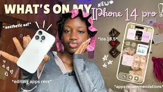 Что на моем НОВОМ iPhone 14 PRO 𝜗𝜚💋IOS18.5~эстетический asf~приложения для редактирования~приложения