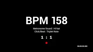 Metronome BPM 158 / Hi-hat / Triplet