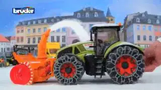 Jucarii Bruder - Tractor Claas Axion 950 cu freza de deszapezire, Bruder 03017